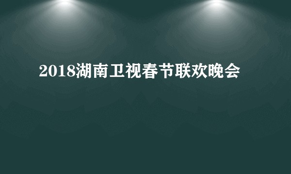 2018湖南卫视春节联欢晚会