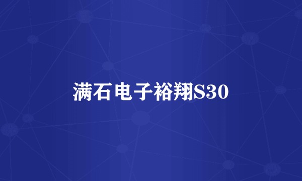 满石电子裕翔S30