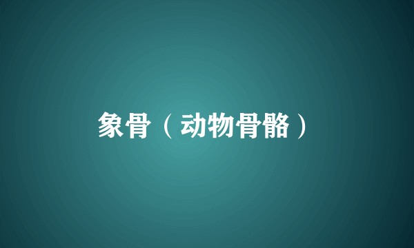象骨（动物骨骼）