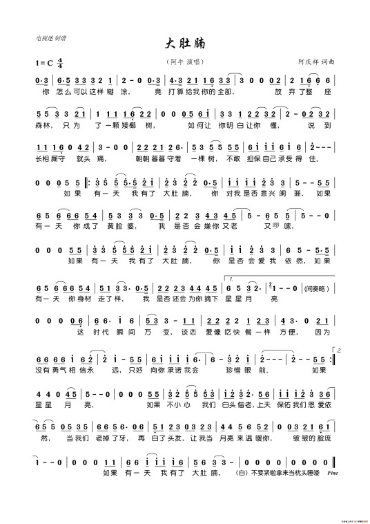 大肚腩（阿牛（陈庆祥）演唱的歌曲）