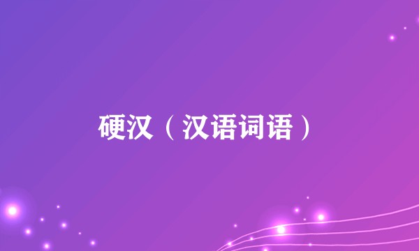 硬汉（汉语词语）