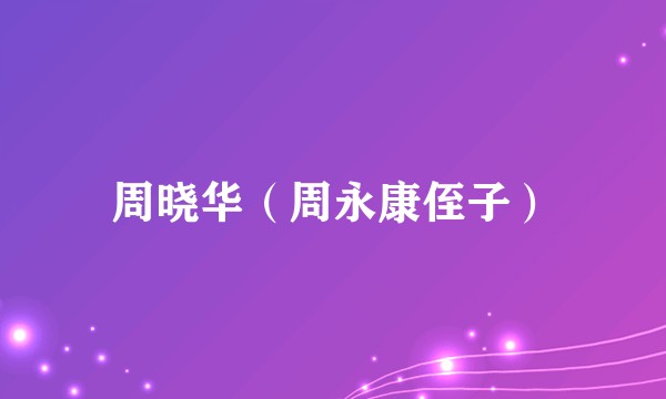 周晓华（周永康侄子）