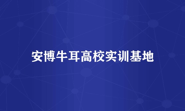 安博牛耳高校实训基地