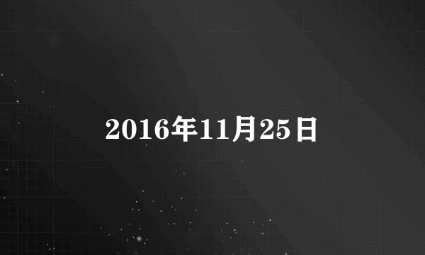 2016年11月25日