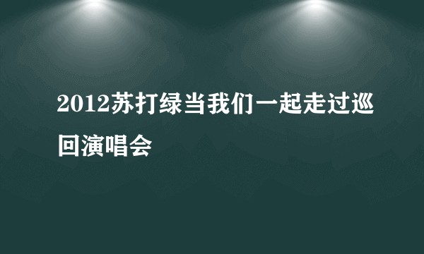 2012苏打绿当我们一起走过巡回演唱会