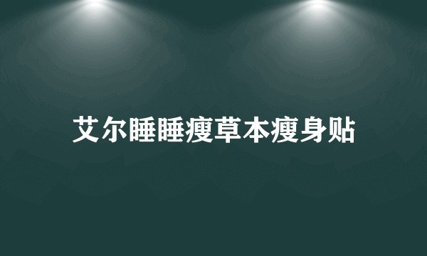 艾尔睡睡瘦草本瘦身贴