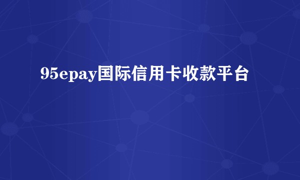95epay国际信用卡收款平台